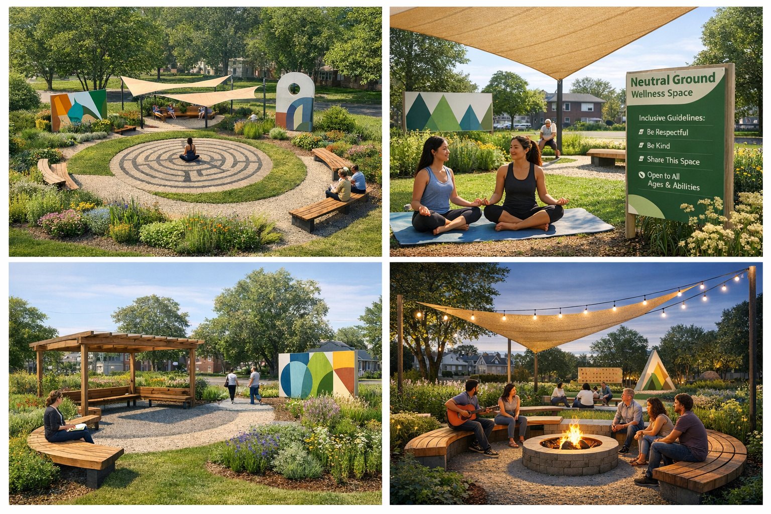 Neutral Ground wellness space concept renderings